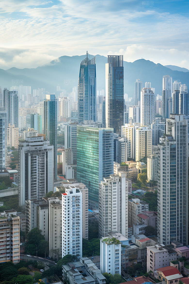 深圳城市风光旅游新城摄影图