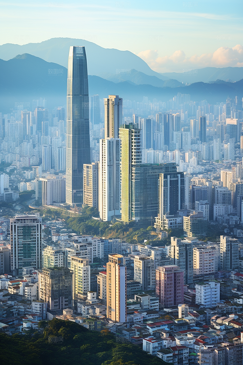 深圳城市风光景色旅游摄影图
