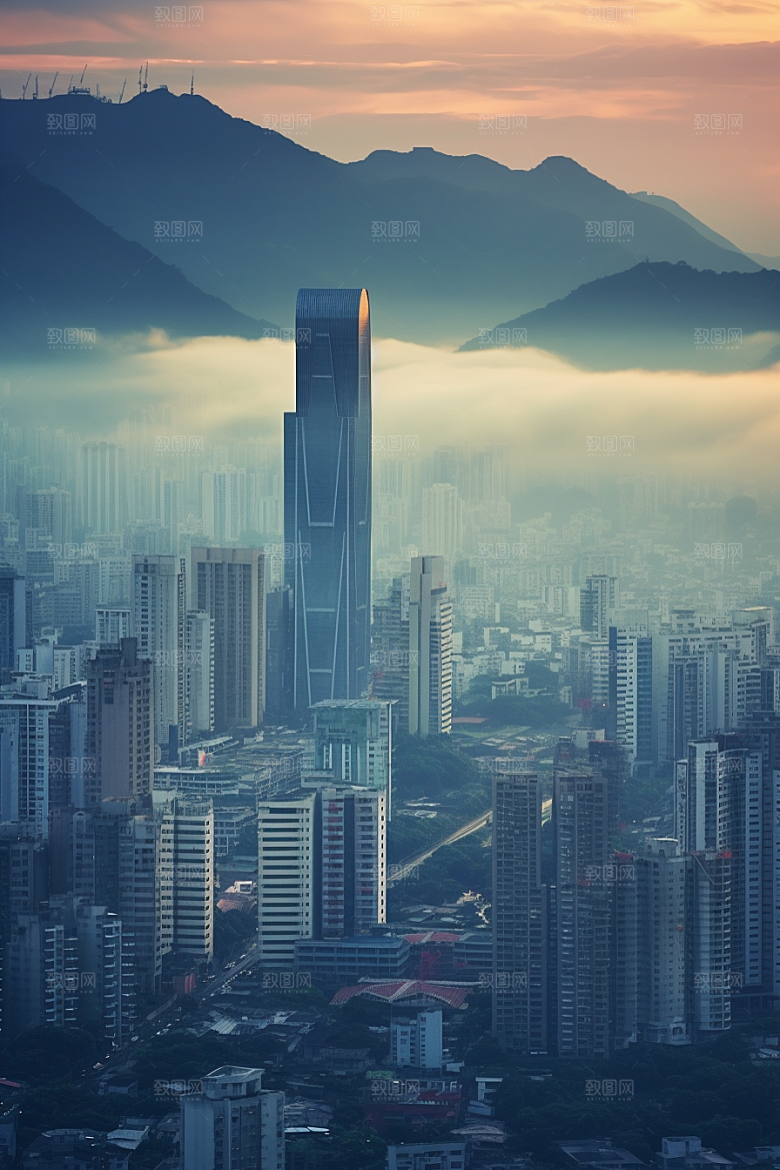 深圳城市风光风景旅游摄影图