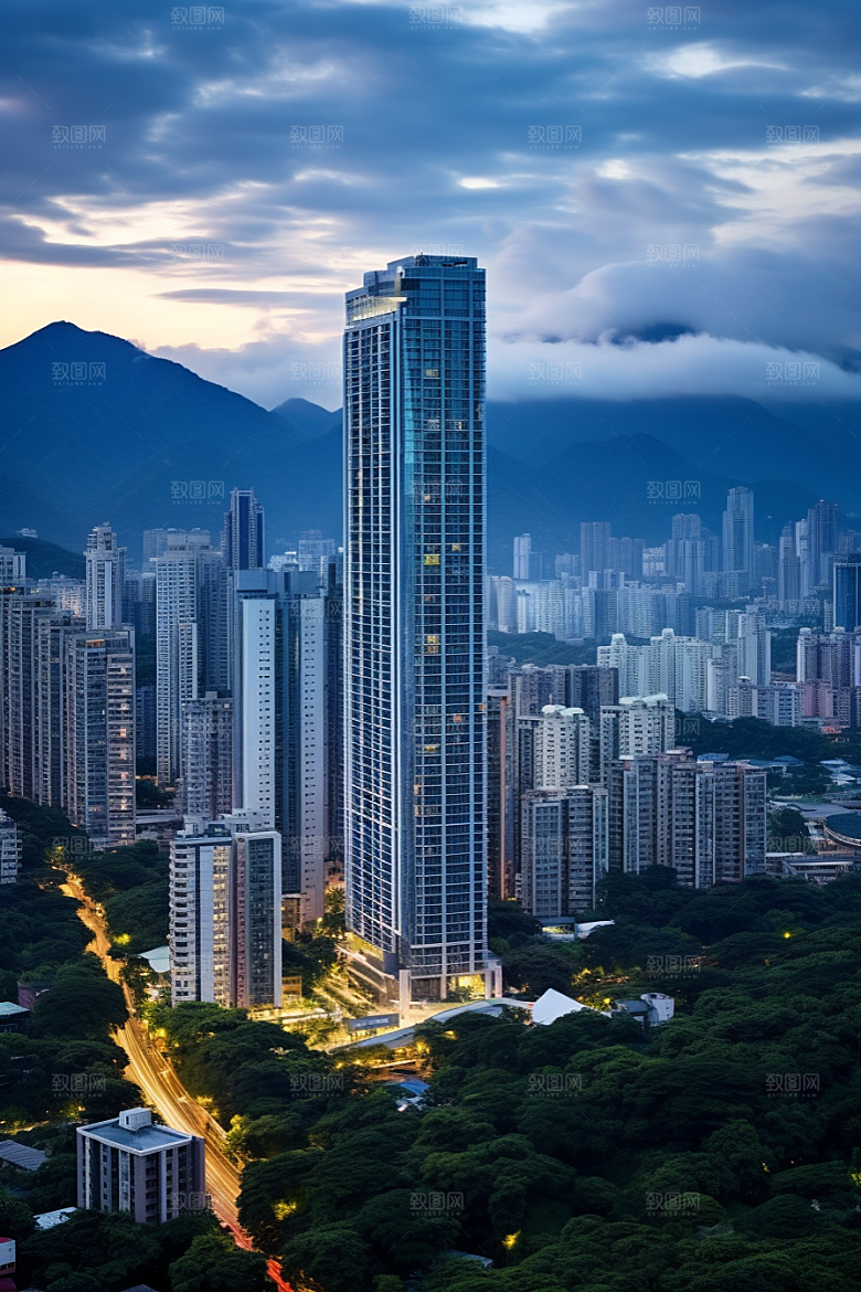 深圳城市风光风景地标摄影图