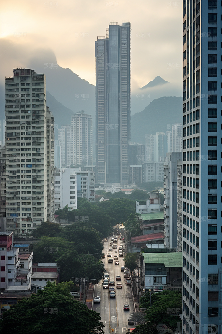 深圳城市风光高清都市摄影图