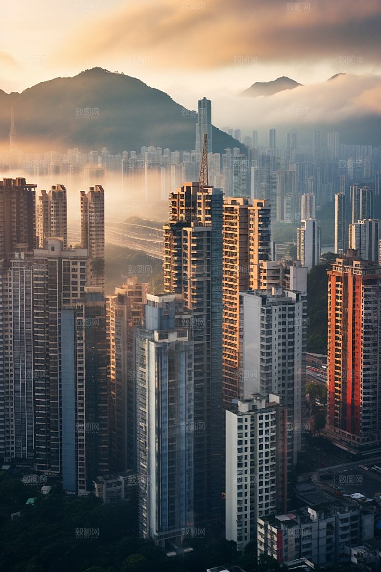 深圳城市风光新城景色摄影图