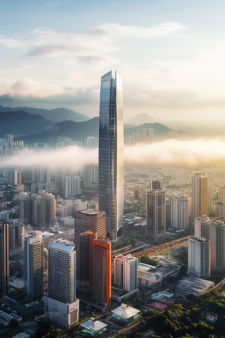 深圳城市风光国内游景色摄影图