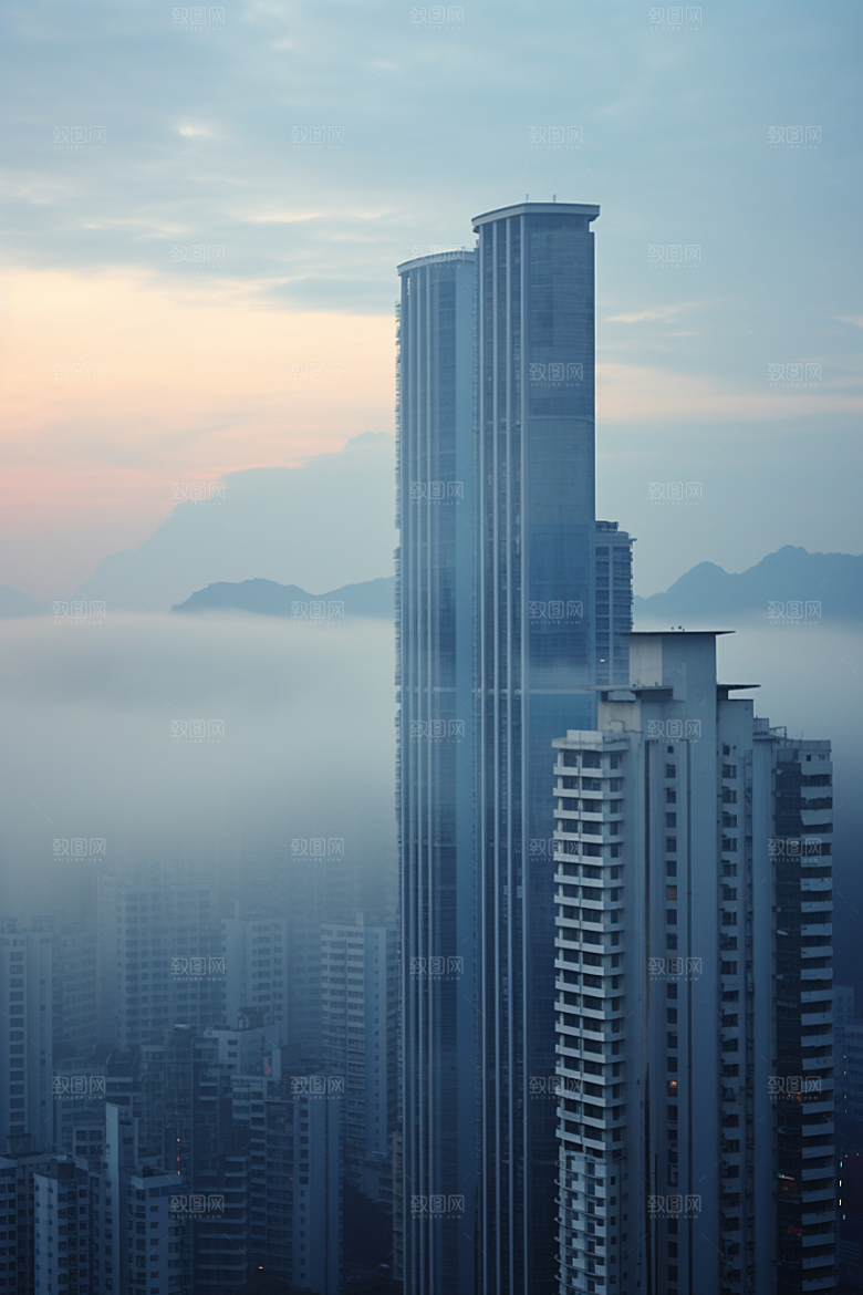 深圳城市风光新城风景摄影图