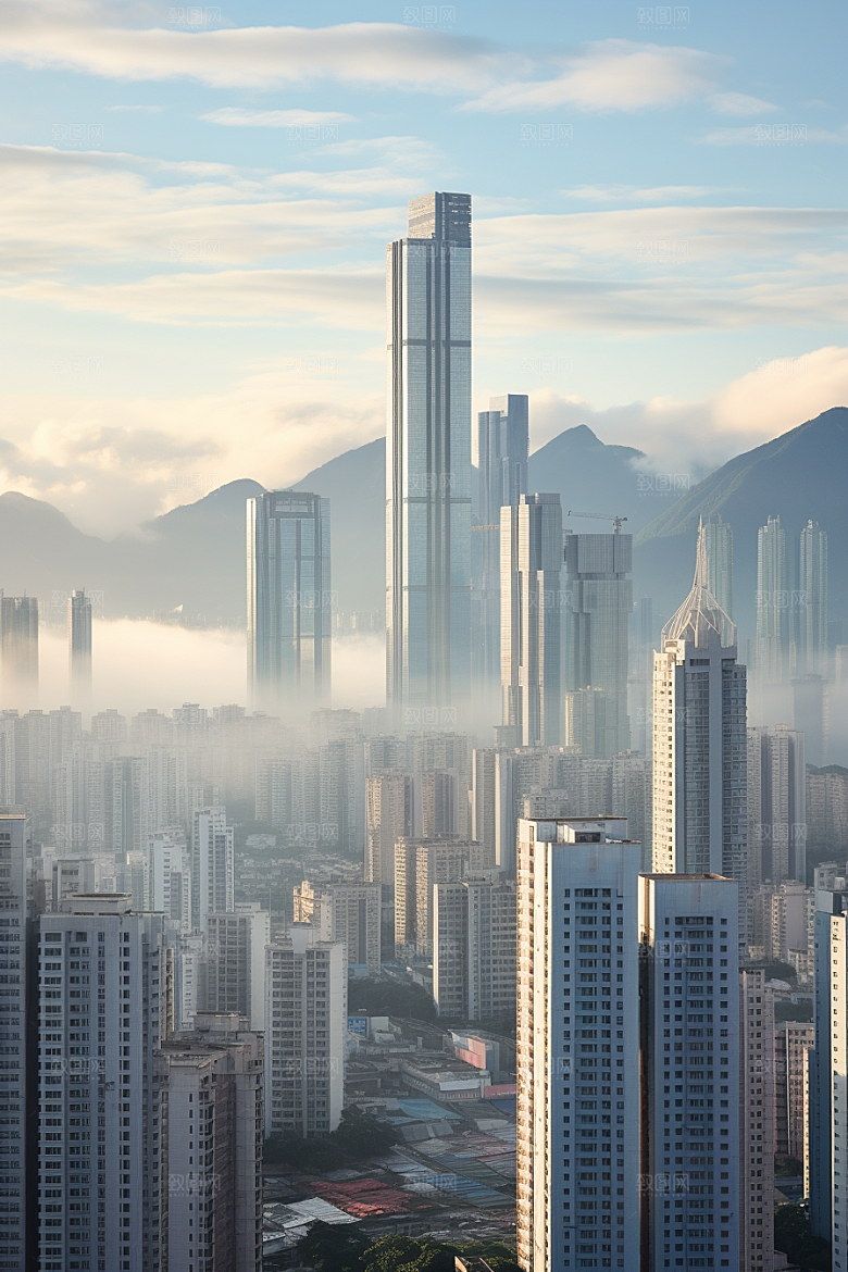 深圳城市风光新城旅行摄影图