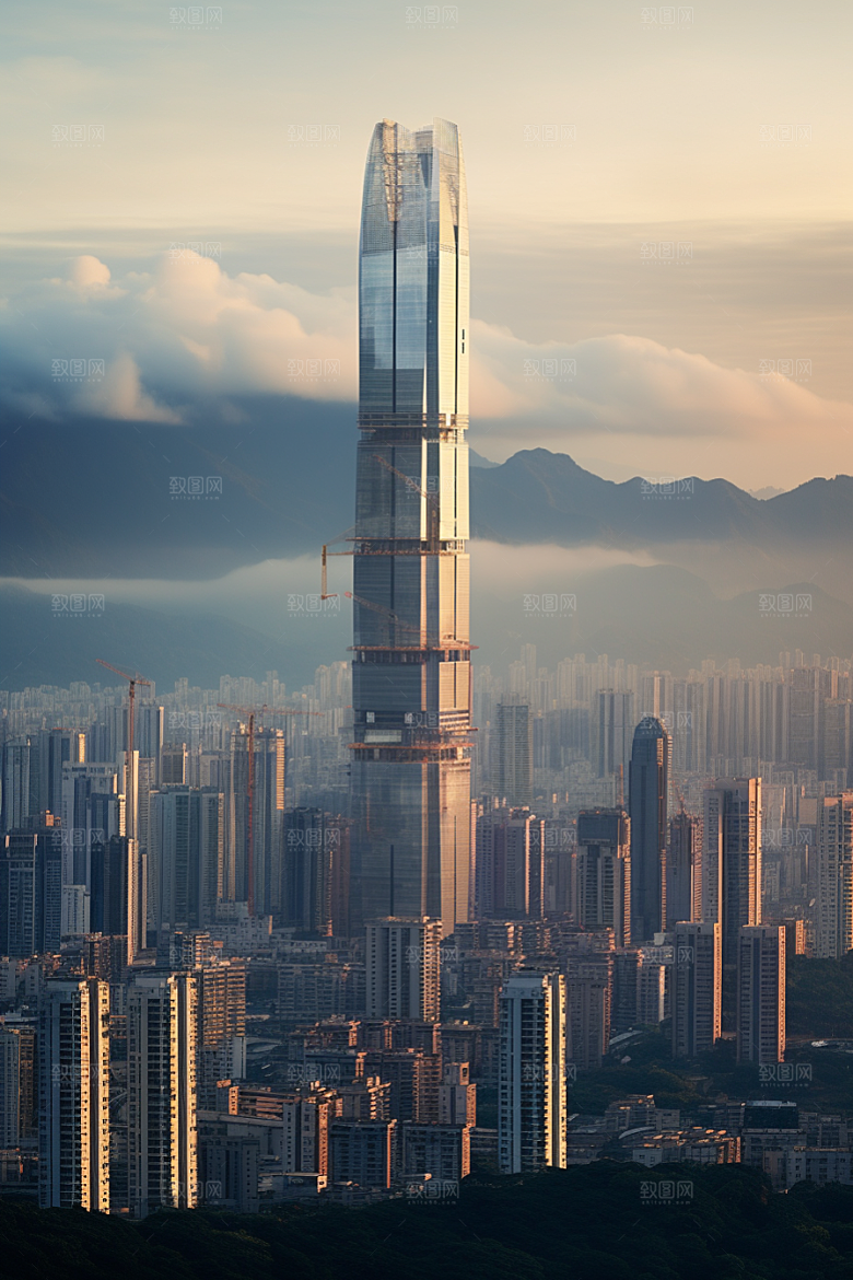 深圳城市风光旅游新城摄影图