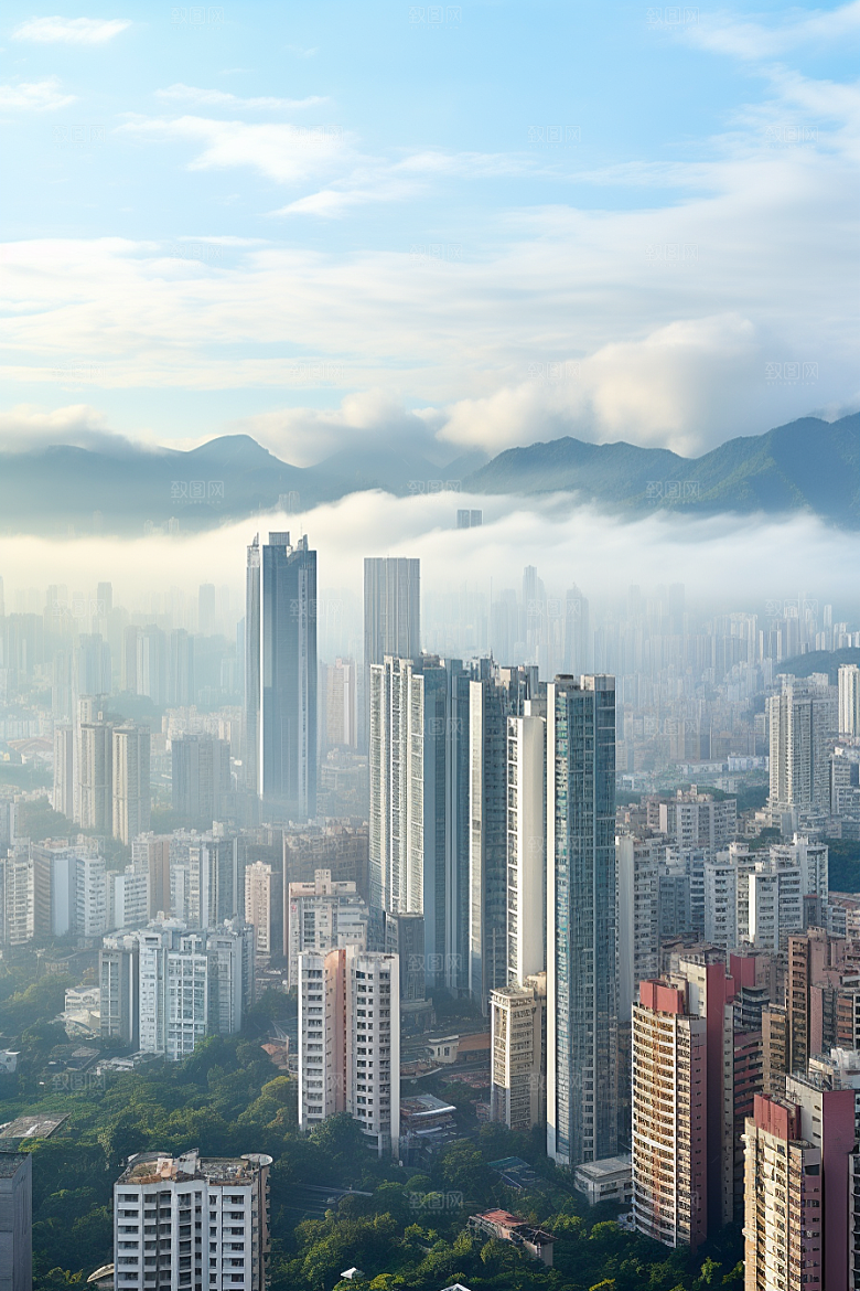 深圳城市风光新城景色摄影图