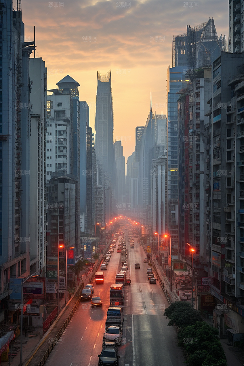 深圳城市风光风景现代化摄影图
