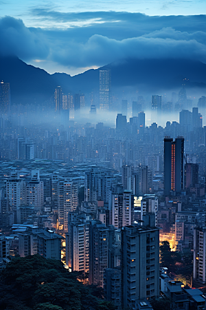 深圳城市风光高清景色摄影图