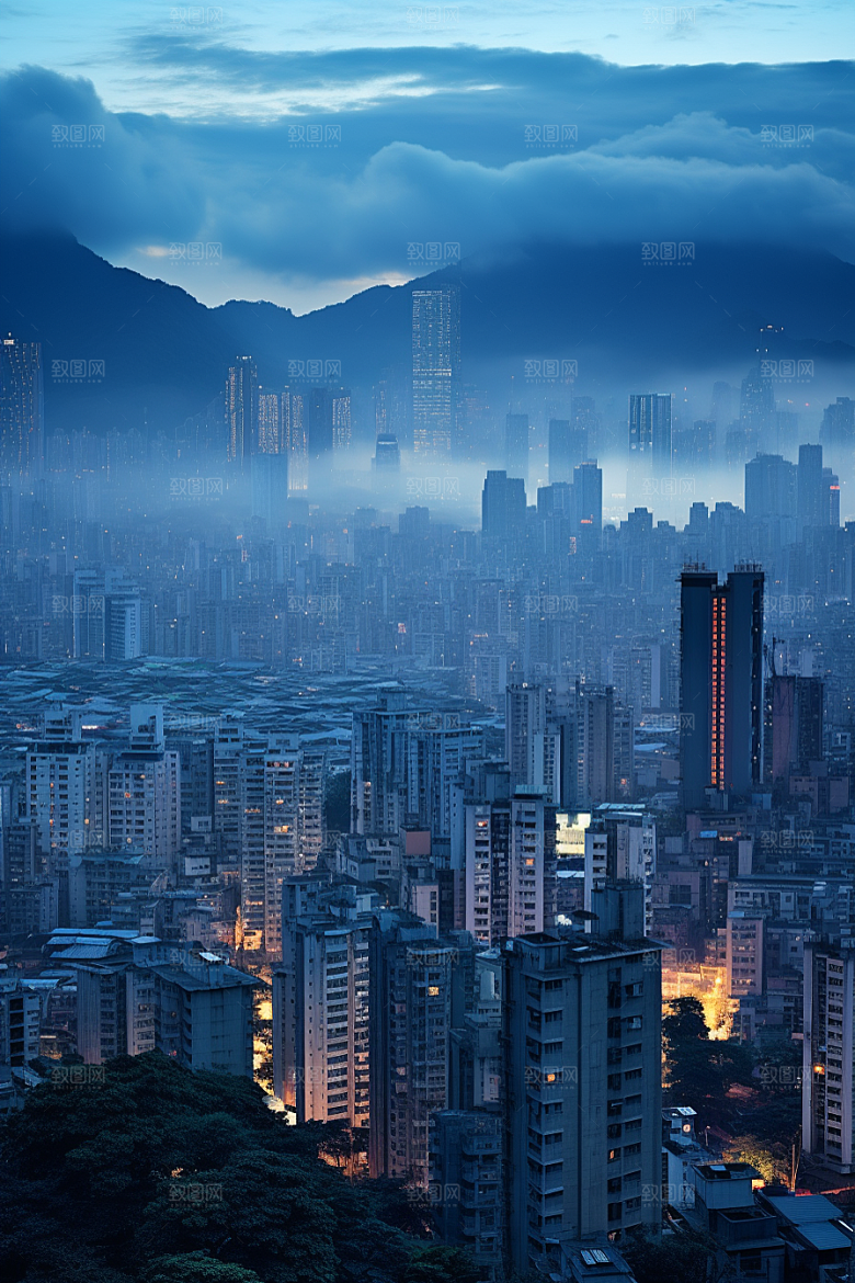 深圳城市风光高清景色摄影图
