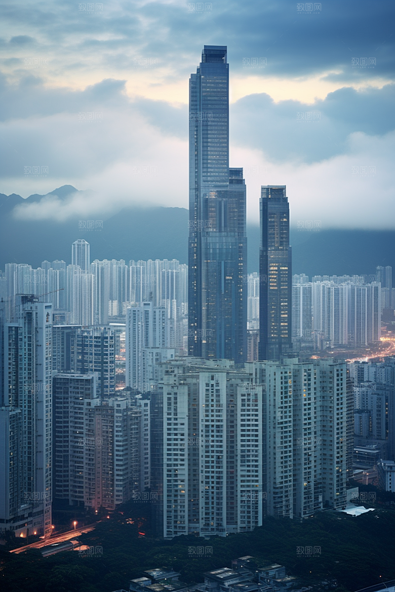 深圳城市风光高清都市摄影图
