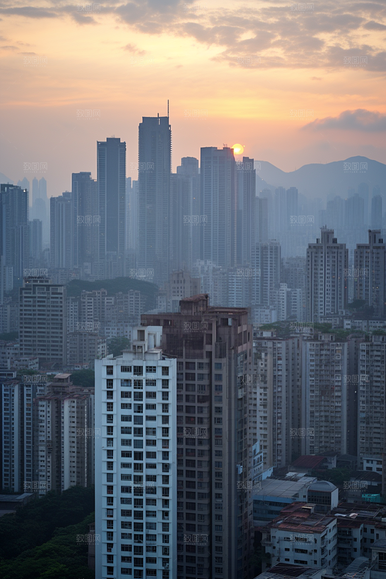 深圳城市风光风景新城摄影图