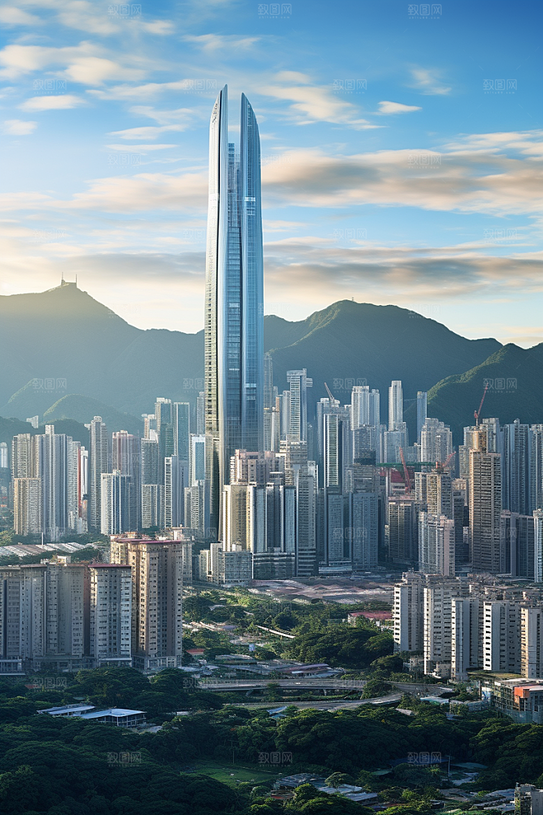 深圳城市风光新城旅行摄影图