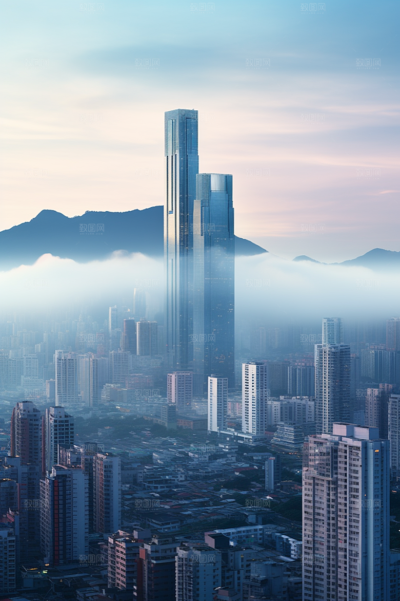 深圳城市风光经济特区高清摄影图