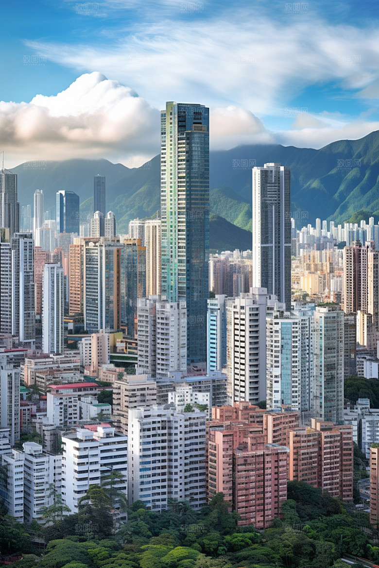 深圳城市风光新城旅游摄影图