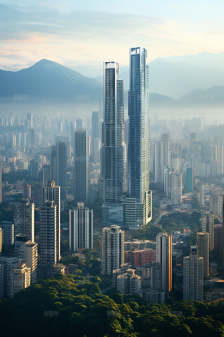 深圳城市风光旅游地标摄影图