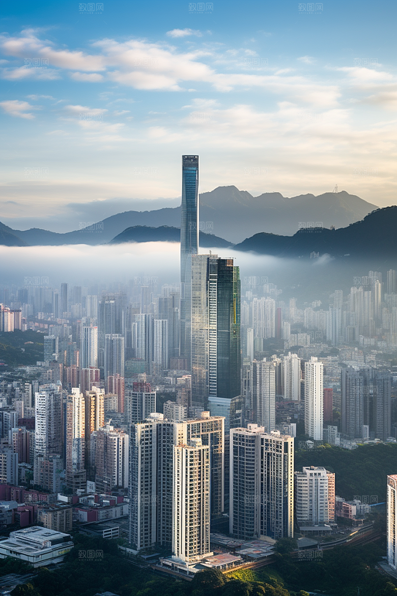 深圳城市风光地标都市摄影图