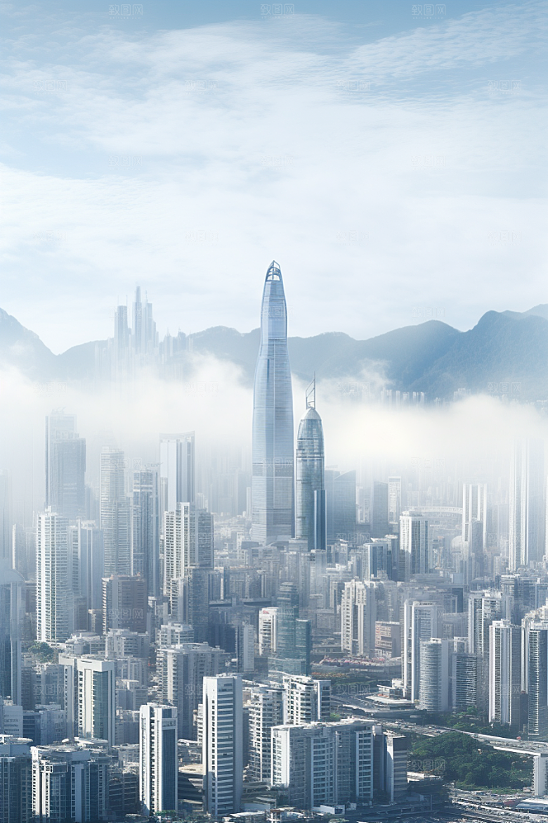 深圳城市风光地标景色摄影图