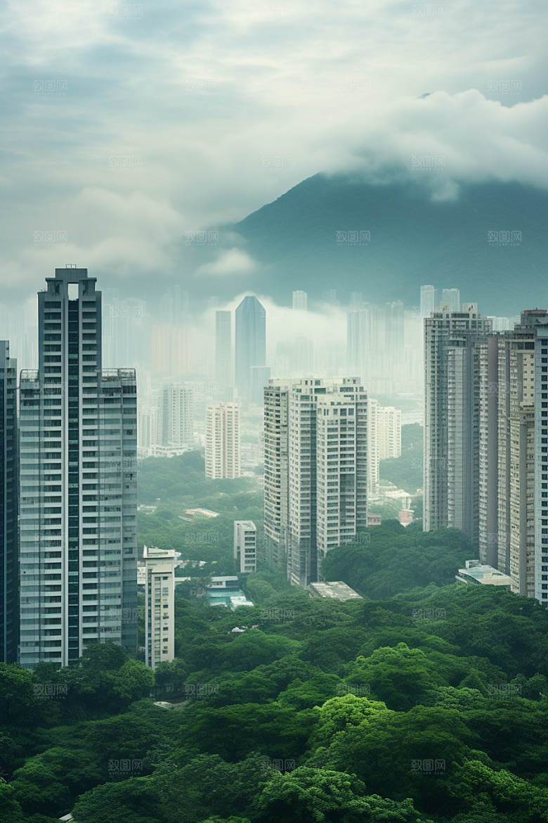 深圳城市风光地标新城摄影图