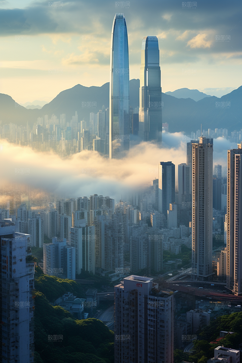 深圳城市风光高清都市摄影图