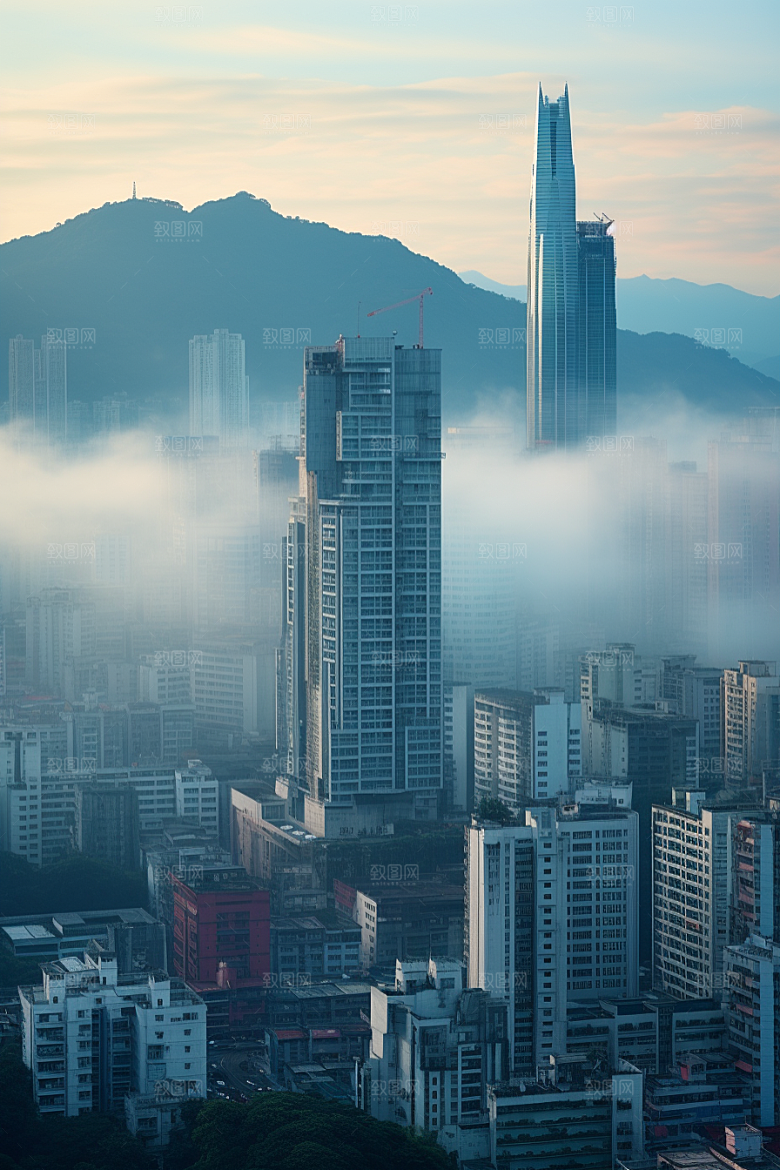 深圳城市风光高清地标摄影图