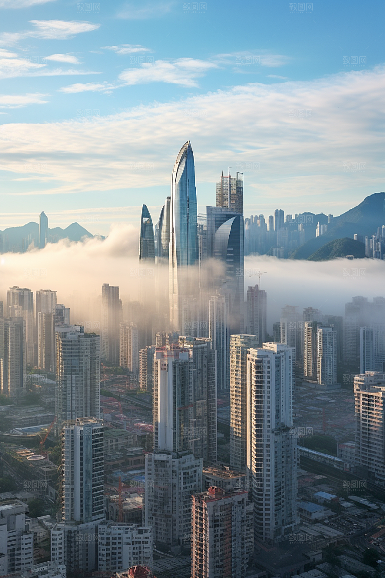 深圳城市风光高清地标摄影图