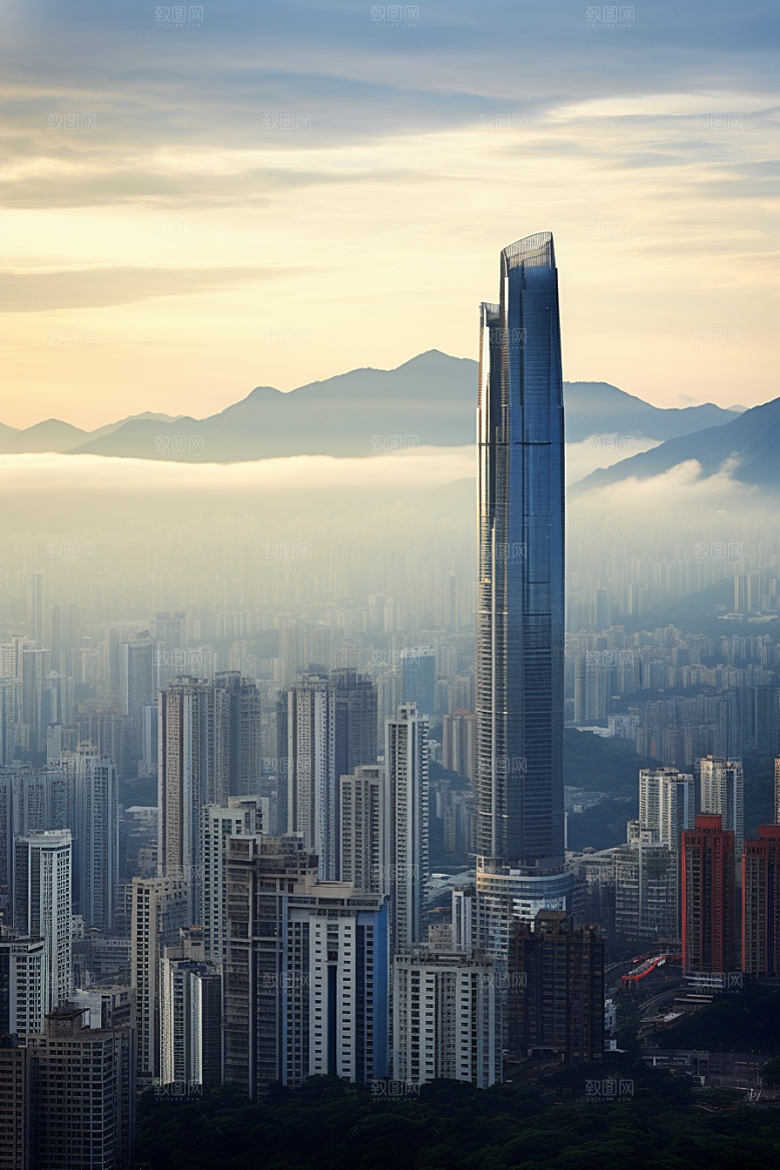 深圳城市风光旅行新城摄影图