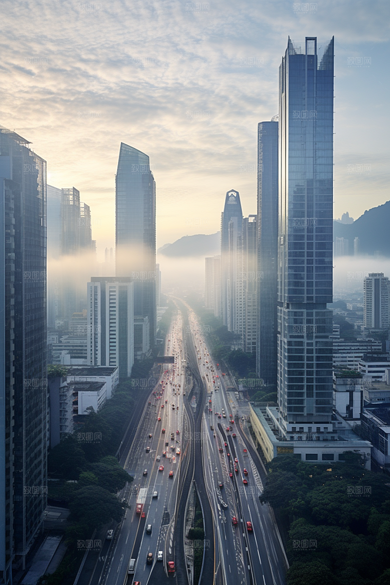 深圳城市风光地标现代化摄影图