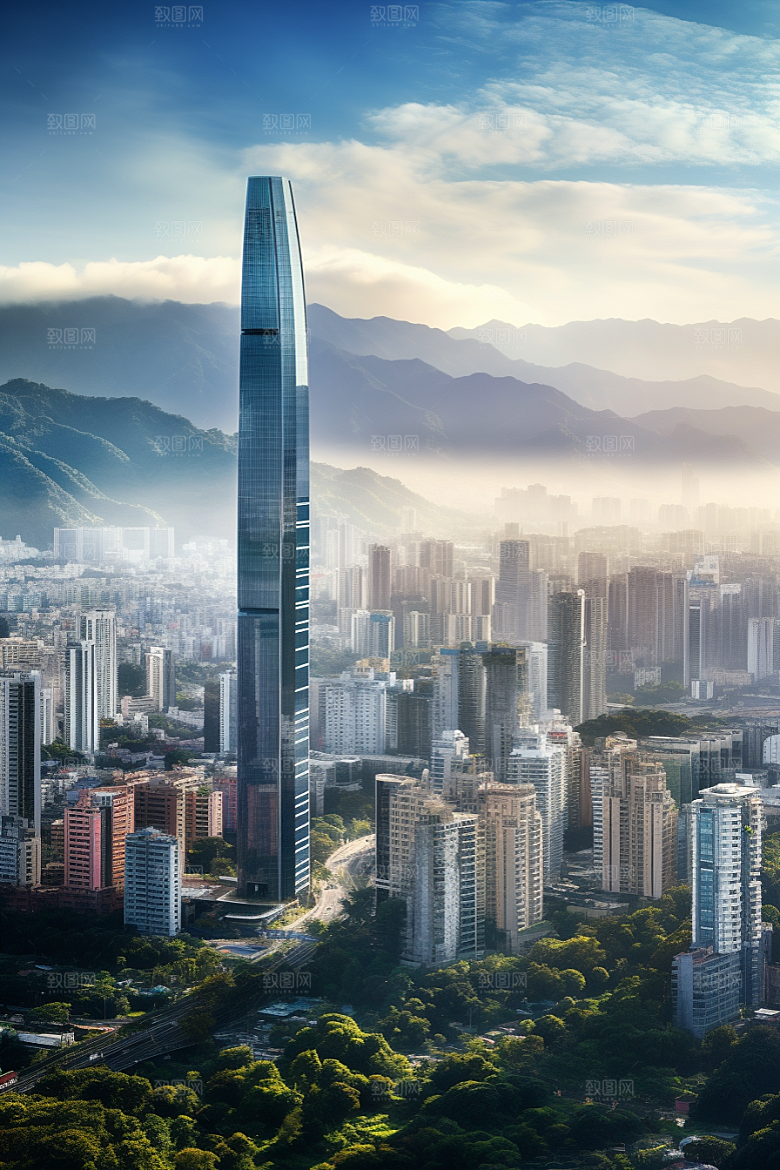 深圳城市风光都市景色摄影图