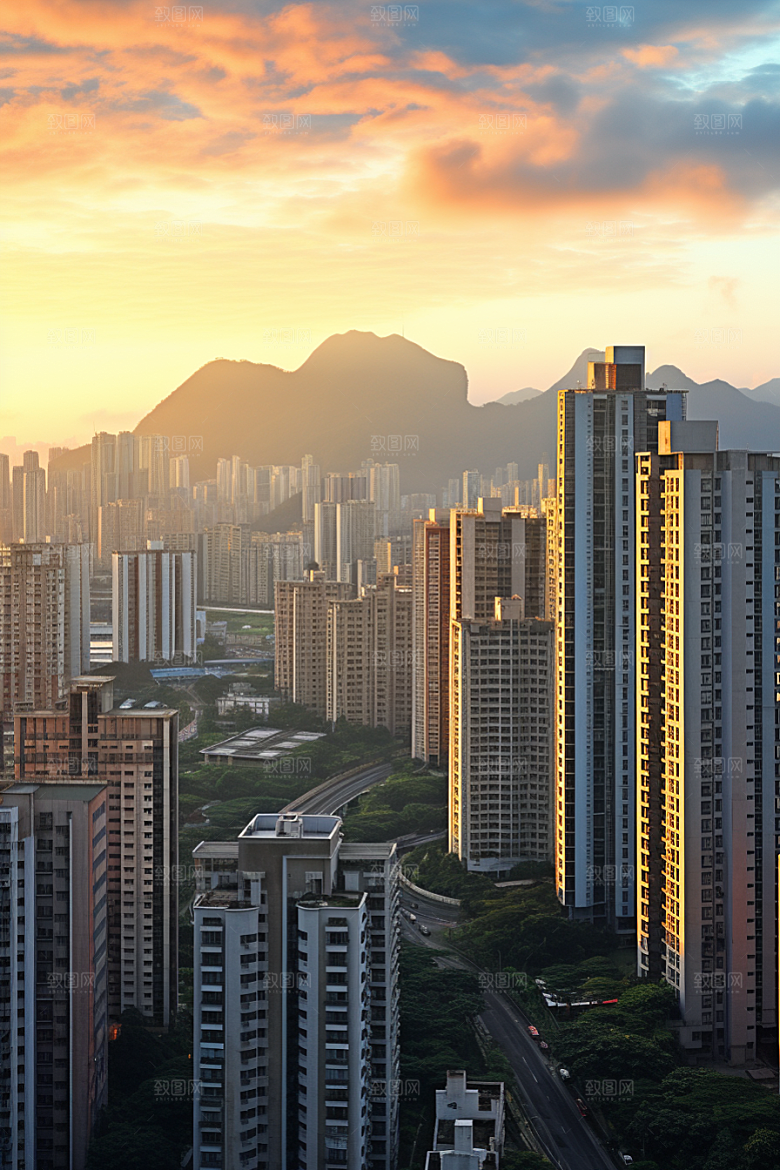 深圳城市风光高清风景摄影图