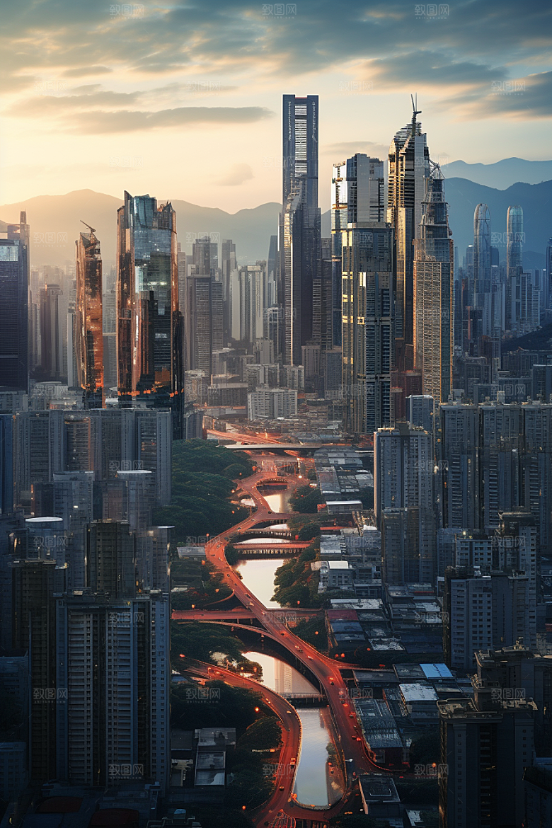 深圳城市风光景色高清摄影图