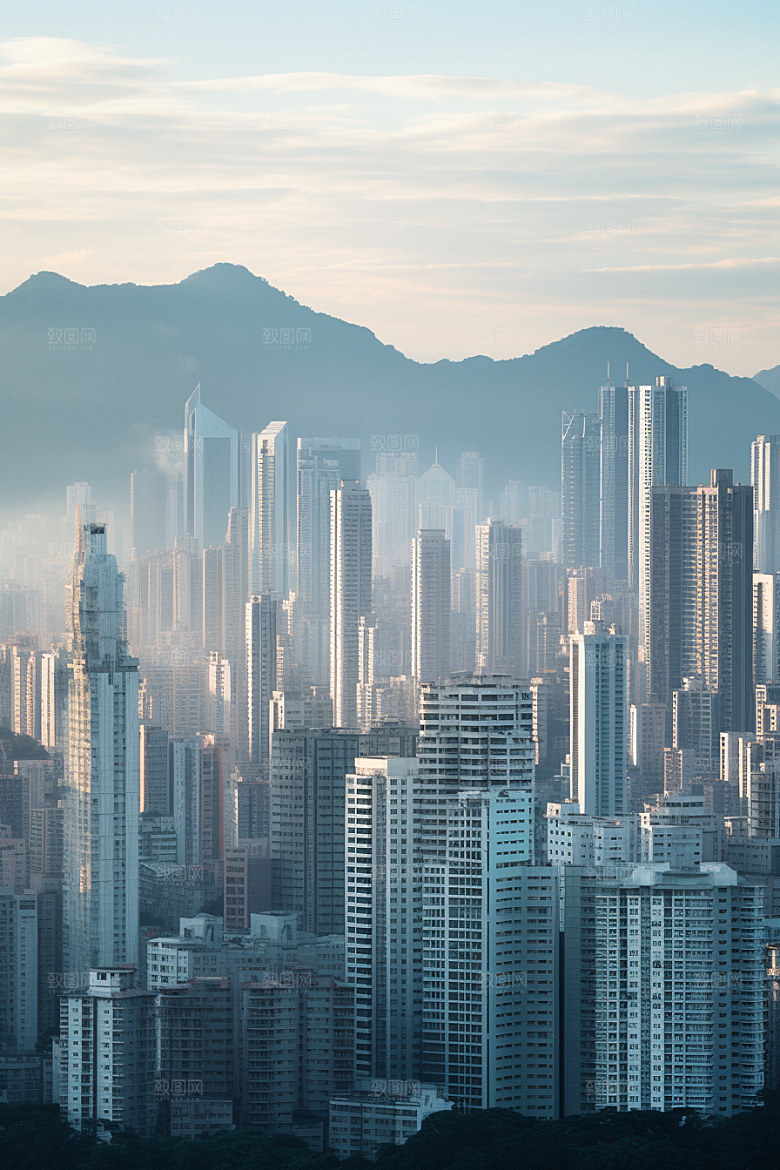 深圳城市风光都市新城摄影图