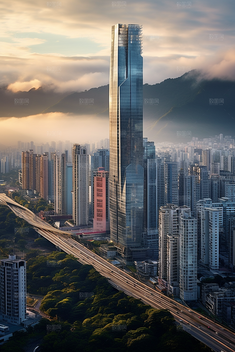 深圳城市风光经济特区国内游摄影图
