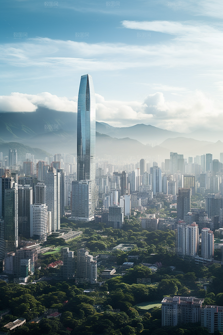 深圳城市风光景色地标摄影图