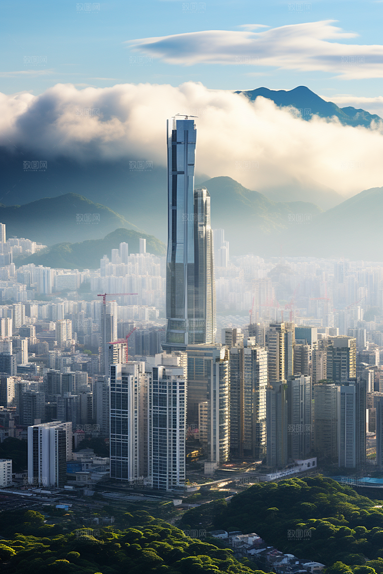 深圳城市风光地标风景摄影图