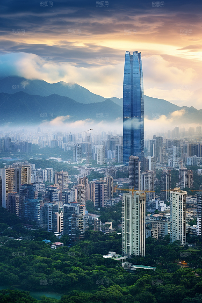 深圳城市风光国内游旅游摄影图