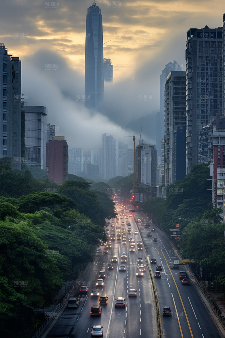 深圳城市风光经济特区高清摄影图