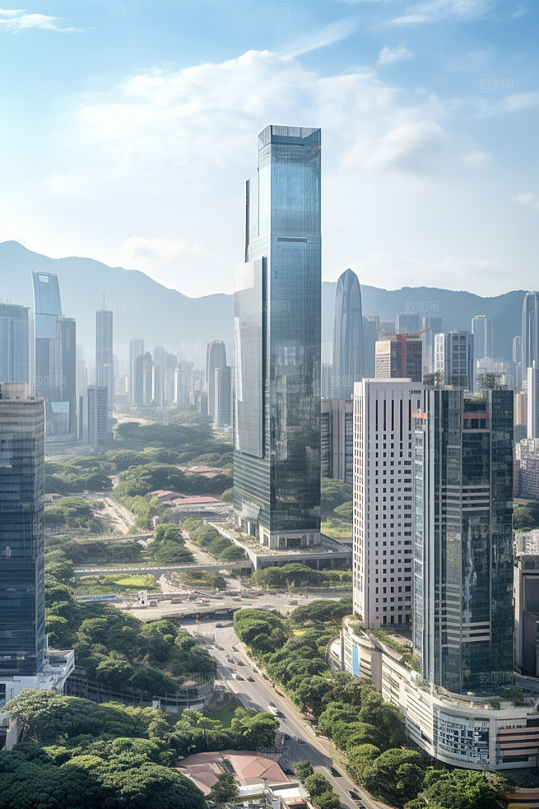 深圳城市风光旅行新城摄影图
