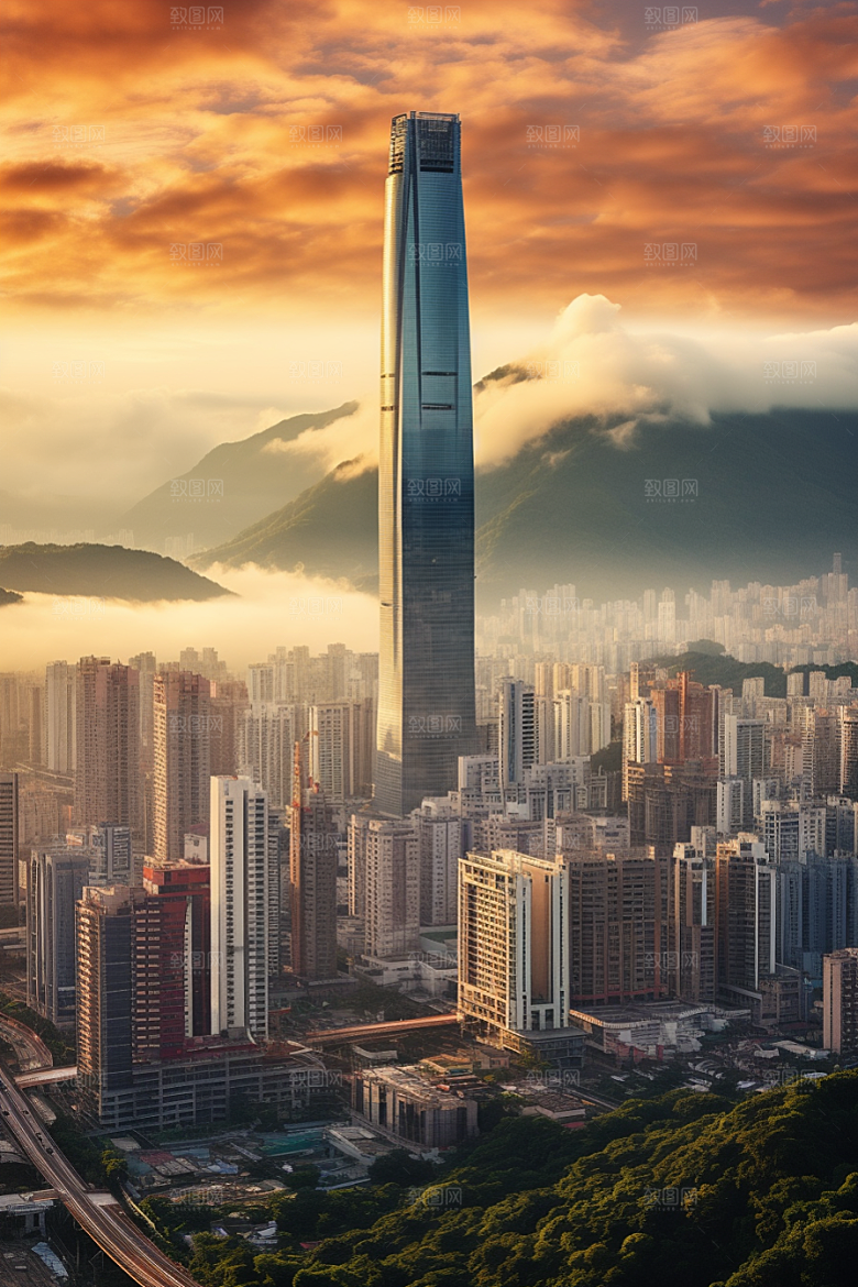 深圳城市风光国内游景色摄影图