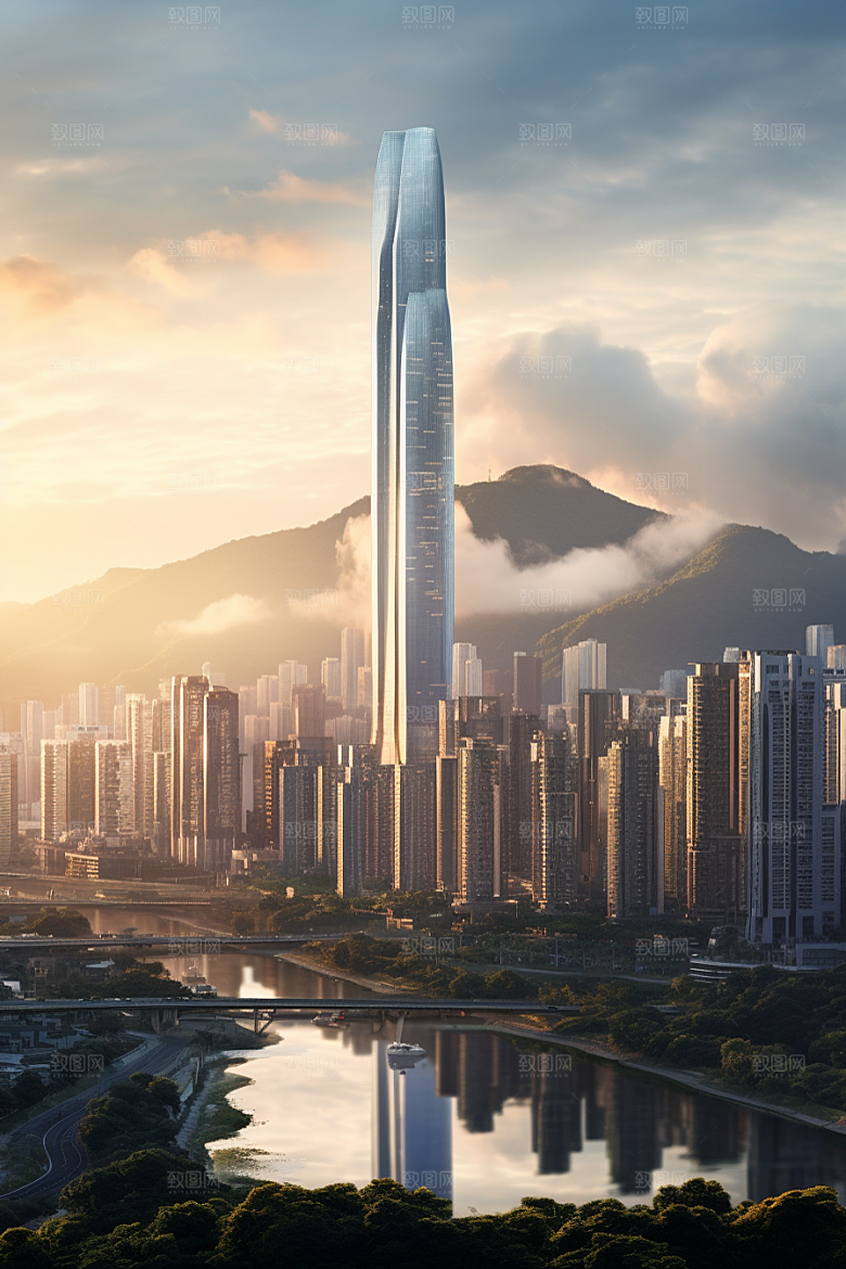 深圳城市风光高清现代化摄影图