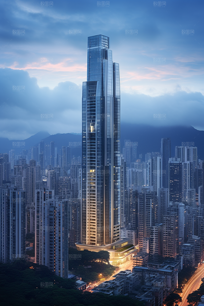 深圳城市风光都市新城摄影图