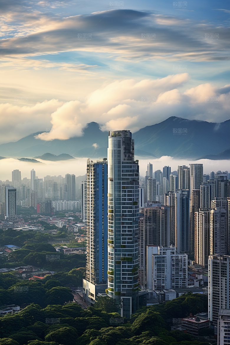 深圳城市风光经济特区地标摄影图