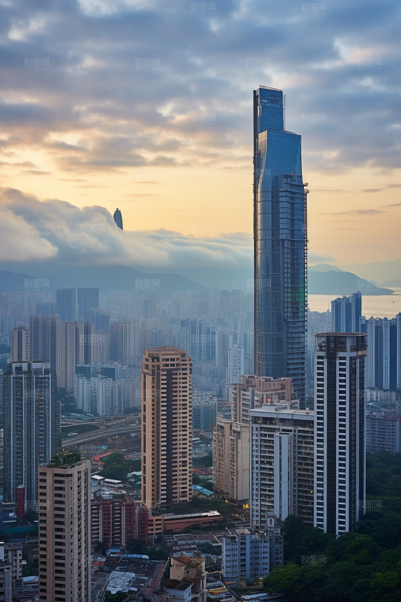 深圳城市风光地标旅游摄影图