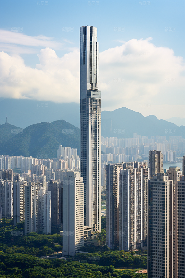 深圳城市风光新城风景摄影图