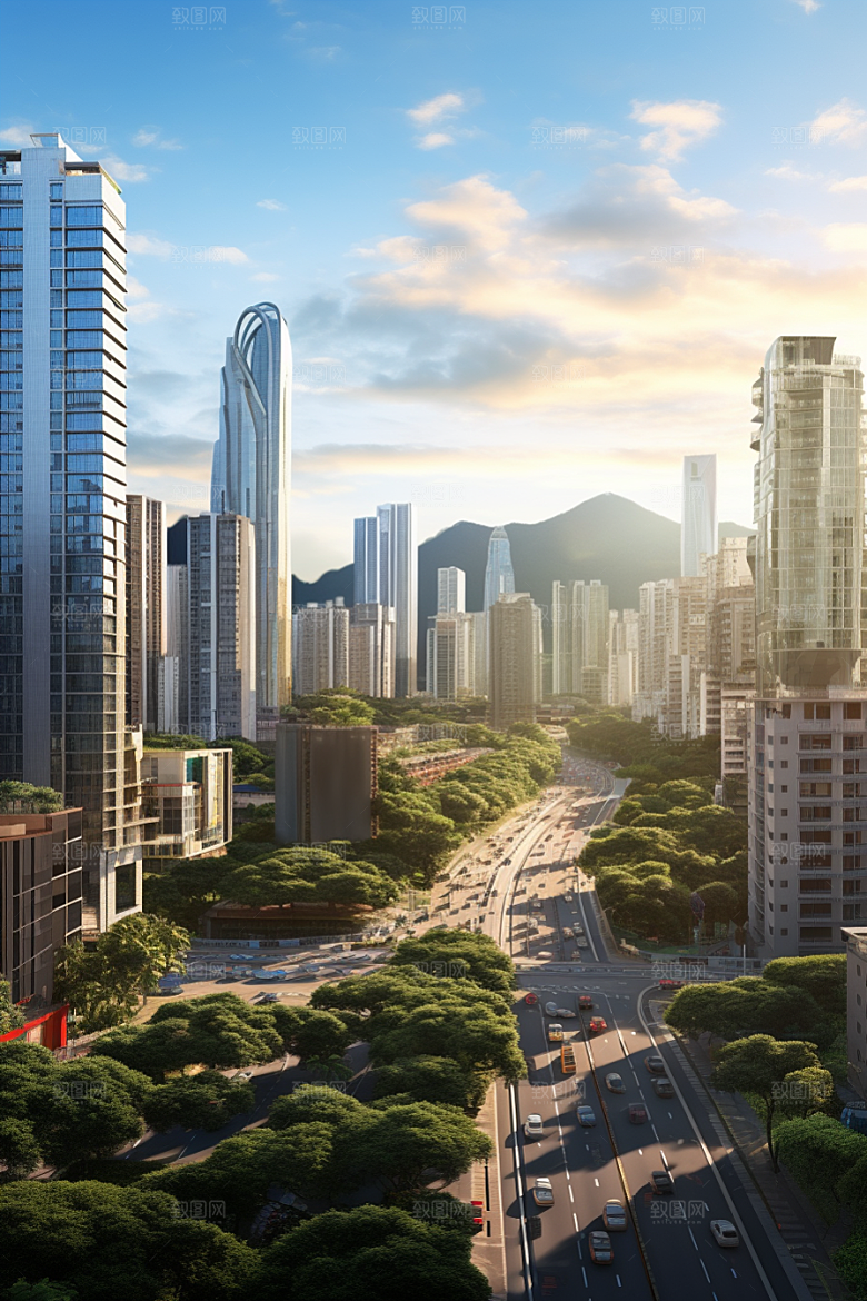 深圳城市风光都市经济特区摄影图