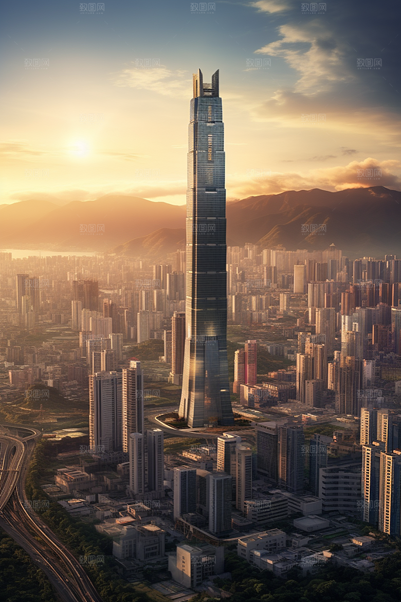 深圳城市风光经济特区景色摄影图