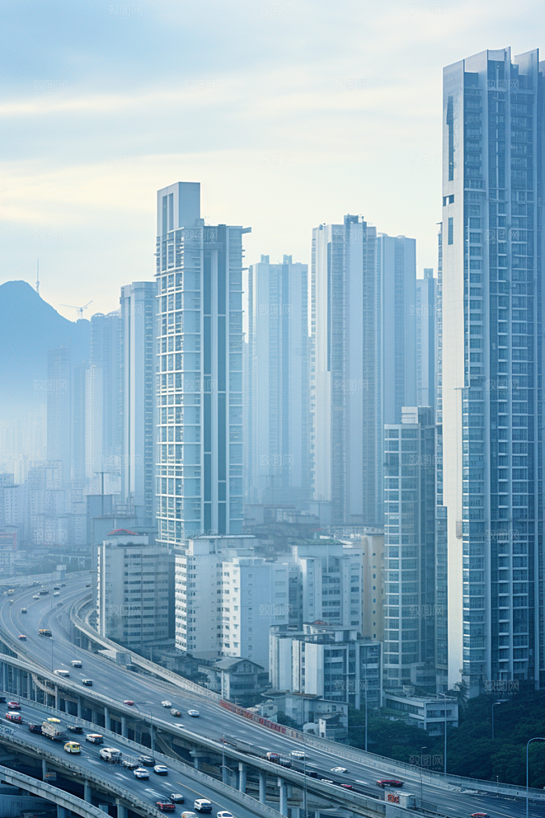 深圳城市风光新城风景摄影图