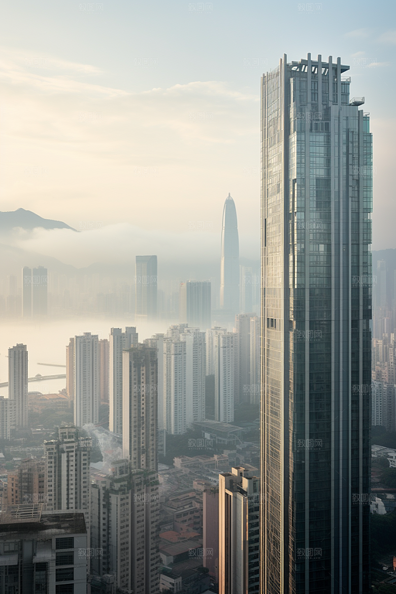 深圳城市风光景色现代化摄影图