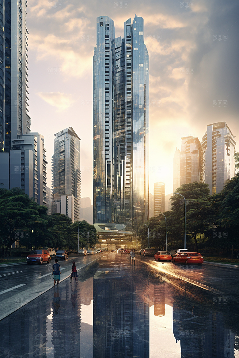 深圳城市风光现代化地标摄影图