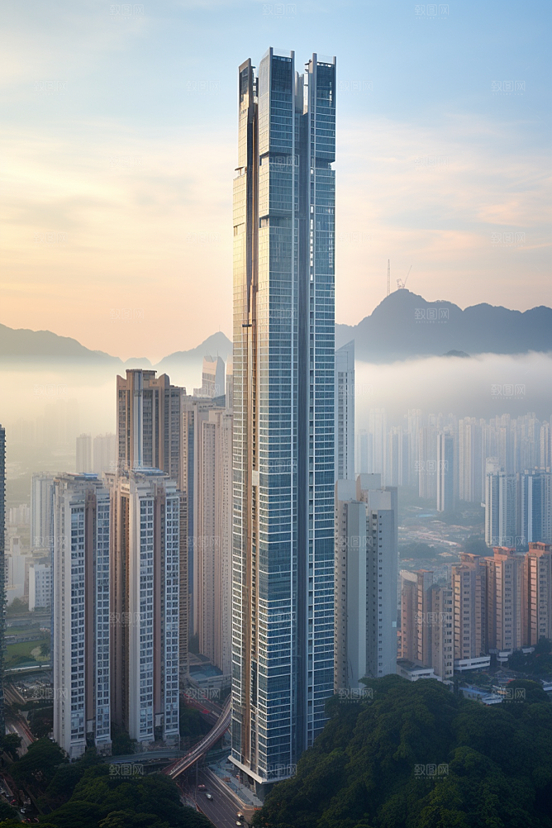 深圳城市风光旅行地标摄影图